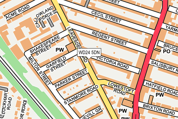 WD24 5DN map - OS OpenMap – Local (Ordnance Survey)