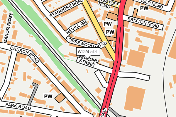 WD24 5DT map - OS OpenMap – Local (Ordnance Survey)