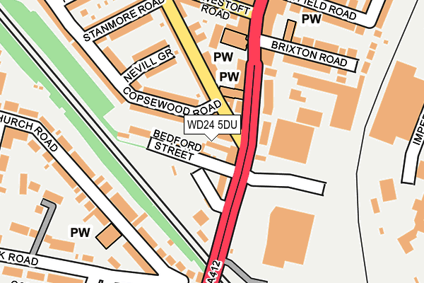 WD24 5DU map - OS OpenMap – Local (Ordnance Survey)