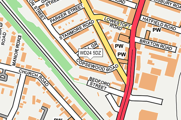 WD24 5DZ map - OS OpenMap – Local (Ordnance Survey)