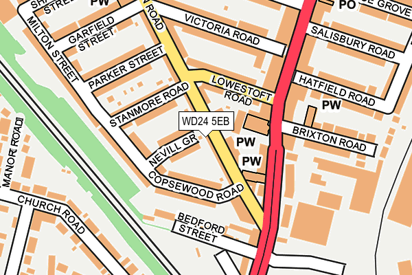 WD24 5EB map - OS OpenMap – Local (Ordnance Survey)