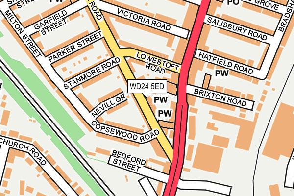 WD24 5ED map - OS OpenMap – Local (Ordnance Survey)