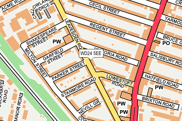 WD24 5EE map - OS OpenMap – Local (Ordnance Survey)