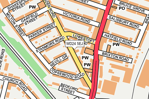 WD24 5EJ map - OS OpenMap – Local (Ordnance Survey)