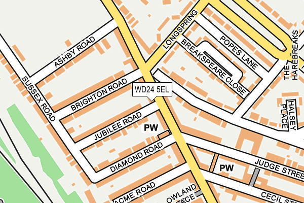 WD24 5EL map - OS OpenMap – Local (Ordnance Survey)