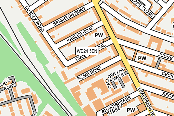 WD24 5EN map - OS OpenMap – Local (Ordnance Survey)