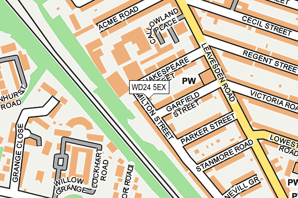 WD24 5EX map - OS OpenMap – Local (Ordnance Survey)