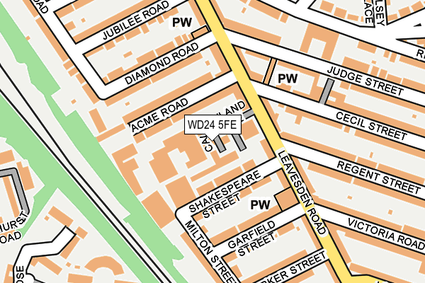 WD24 5FE map - OS OpenMap – Local (Ordnance Survey)