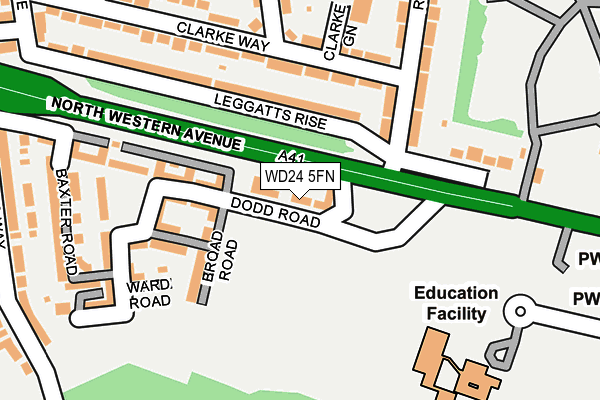 WD24 5FN map - OS OpenMap – Local (Ordnance Survey)