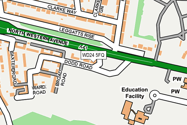 WD24 5FQ map - OS OpenMap – Local (Ordnance Survey)