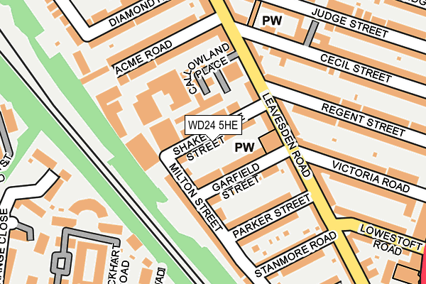 WD24 5HE map - OS OpenMap – Local (Ordnance Survey)