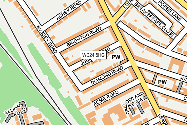 WD24 5HG map - OS OpenMap – Local (Ordnance Survey)