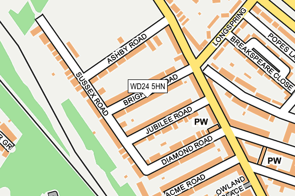 WD24 5HN map - OS OpenMap – Local (Ordnance Survey)