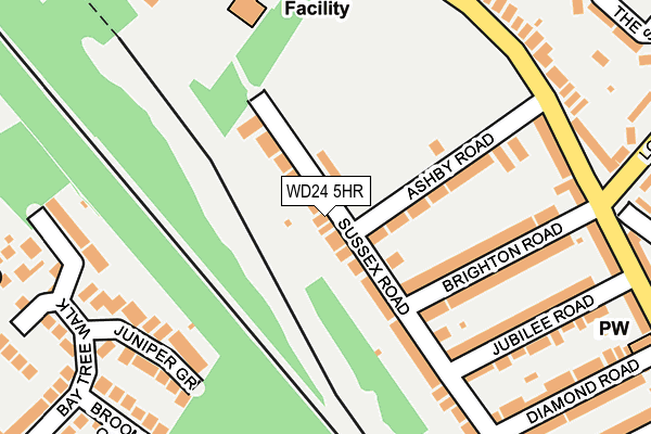 WD24 5HR map - OS OpenMap – Local (Ordnance Survey)