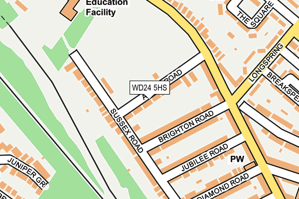 WD24 5HS map - OS OpenMap – Local (Ordnance Survey)