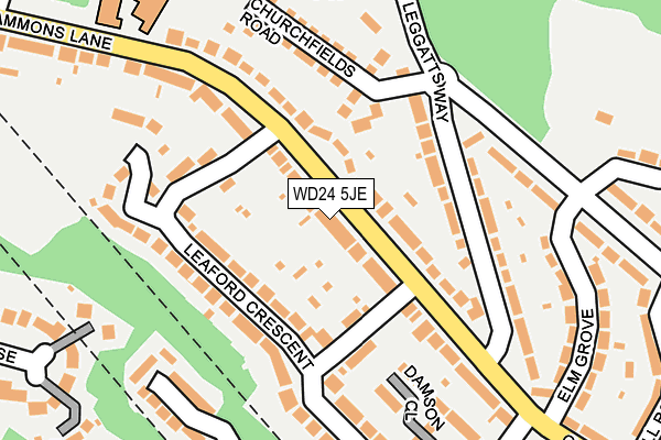 WD24 5JE map - OS OpenMap – Local (Ordnance Survey)