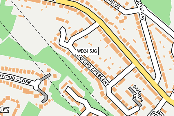 WD24 5JG map - OS OpenMap – Local (Ordnance Survey)