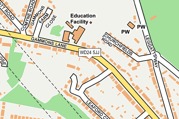 WD24 5JJ map - OS OpenMap – Local (Ordnance Survey)