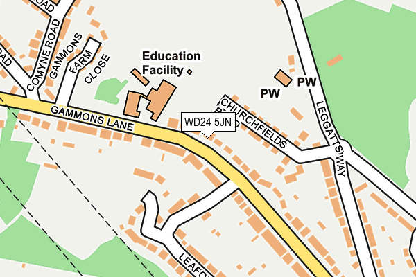 WD24 5JN map - OS OpenMap – Local (Ordnance Survey)