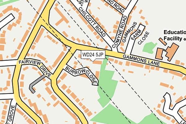 WD24 5JP map - OS OpenMap – Local (Ordnance Survey)