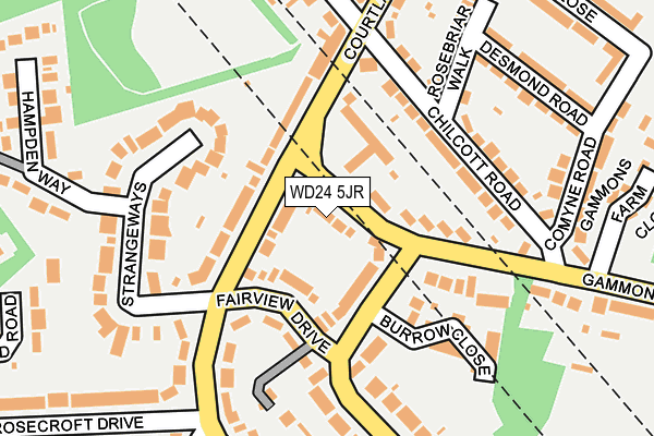 WD24 5JR map - OS OpenMap – Local (Ordnance Survey)