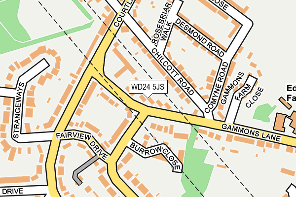 WD24 5JS map - OS OpenMap – Local (Ordnance Survey)