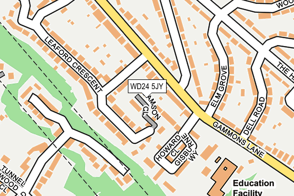 WD24 5JY map - OS OpenMap – Local (Ordnance Survey)