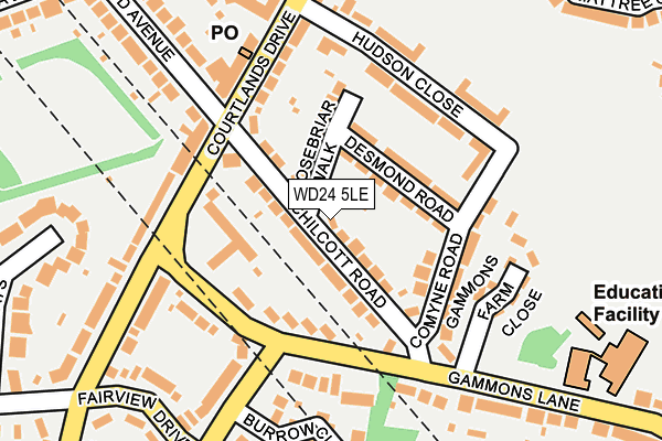 WD24 5LE map - OS OpenMap – Local (Ordnance Survey)