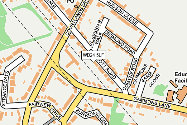 WD24 5LF map - OS OpenMap – Local (Ordnance Survey)