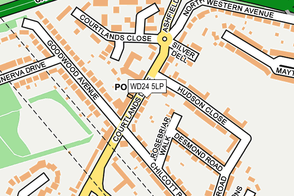 WD24 5LP map - OS OpenMap – Local (Ordnance Survey)