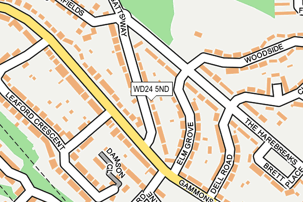 WD24 5ND map - OS OpenMap – Local (Ordnance Survey)