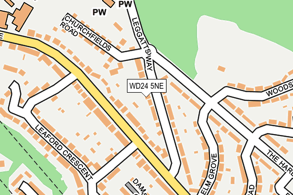 WD24 5NE map - OS OpenMap – Local (Ordnance Survey)