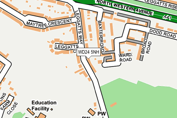 WD24 5NH map - OS OpenMap – Local (Ordnance Survey)