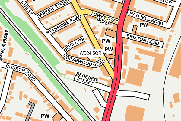 WD24 5QR map - OS OpenMap – Local (Ordnance Survey)