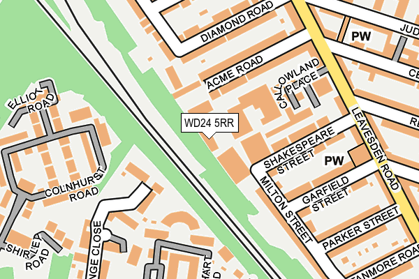 WD24 5RR map - OS OpenMap – Local (Ordnance Survey)