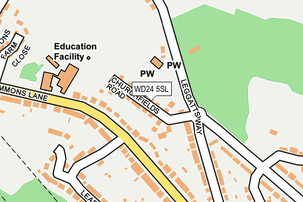 WD24 5SL map - OS OpenMap – Local (Ordnance Survey)