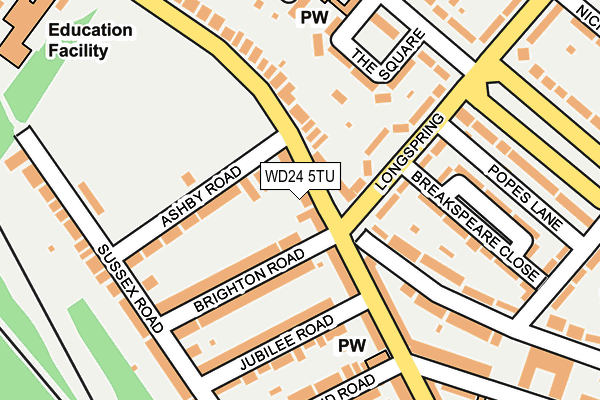 WD24 5TU map - OS OpenMap – Local (Ordnance Survey)