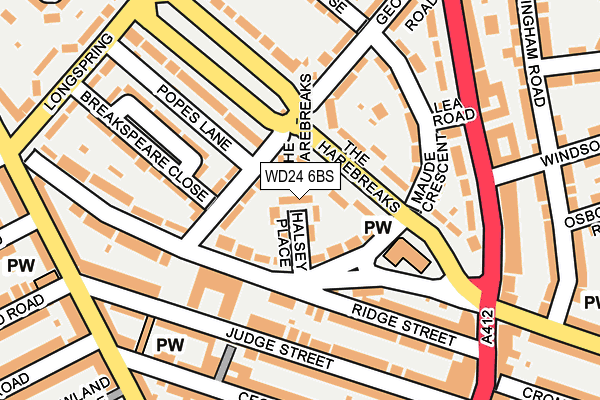 WD24 6BS map - OS OpenMap – Local (Ordnance Survey)