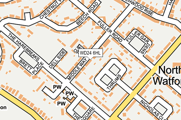 WD24 6HL map - OS OpenMap – Local (Ordnance Survey)