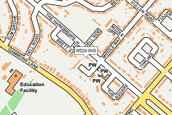 WD24 6HS map - OS OpenMap – Local (Ordnance Survey)
