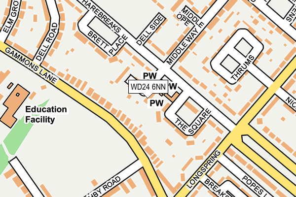 WD24 6NN map - OS OpenMap – Local (Ordnance Survey)