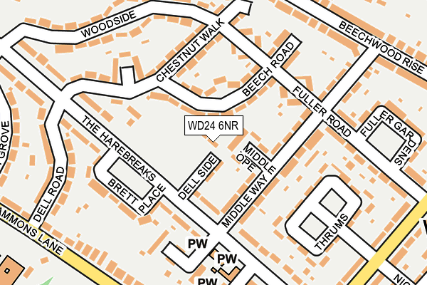 WD24 6NR map - OS OpenMap – Local (Ordnance Survey)