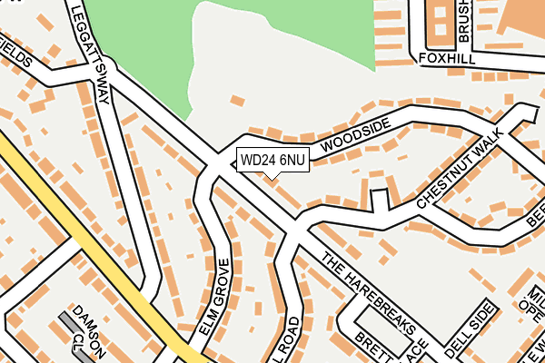 WD24 6NU map - OS OpenMap – Local (Ordnance Survey)