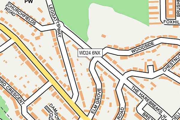 WD24 6NX map - OS OpenMap – Local (Ordnance Survey)