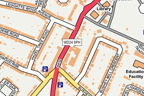 WD24 6PH map - OS OpenMap – Local (Ordnance Survey)