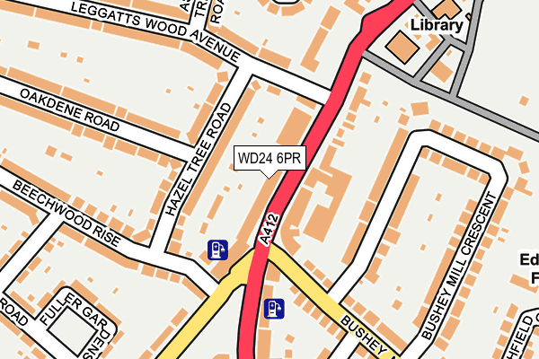 WD24 6PR map - OS OpenMap – Local (Ordnance Survey)
