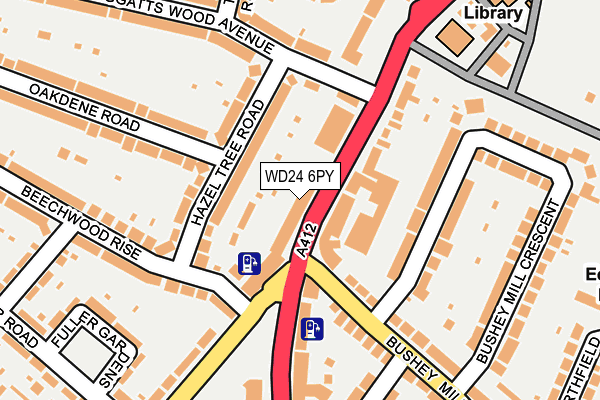 WD24 6PY map - OS OpenMap – Local (Ordnance Survey)