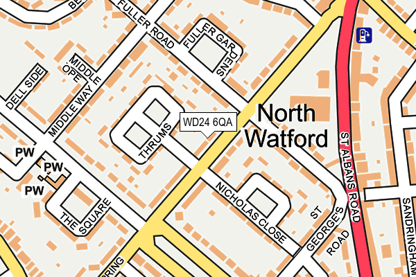 WD24 6QA map - OS OpenMap – Local (Ordnance Survey)