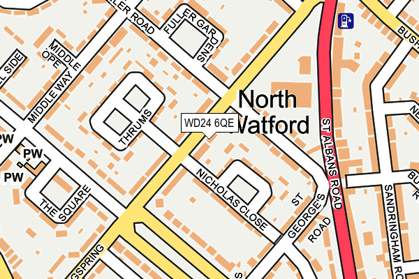 WD24 6QE map - OS OpenMap – Local (Ordnance Survey)