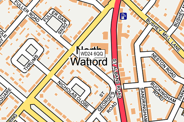 WD24 6QQ map - OS OpenMap – Local (Ordnance Survey)